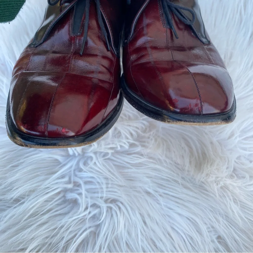 Mezlan eel skin derby shoes 8
